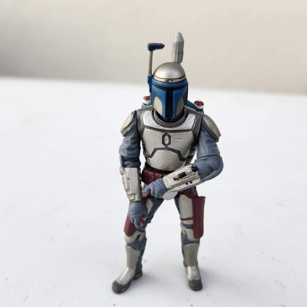 Vintage Star Wars Jango Fett 2002 Hasbro LFL Dual Shooting Action Figure 3.75"